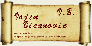 Vojin Bicanović vizit kartica